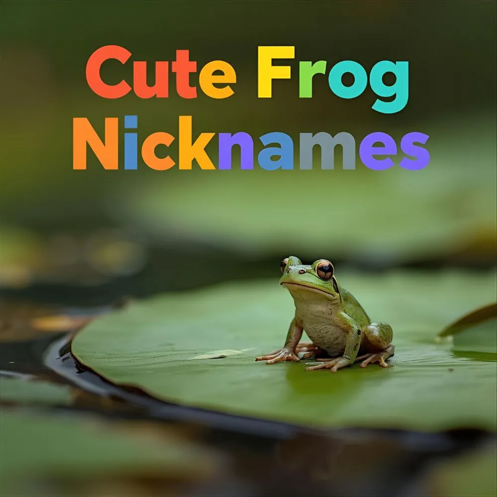 Cute Frog Nicknames