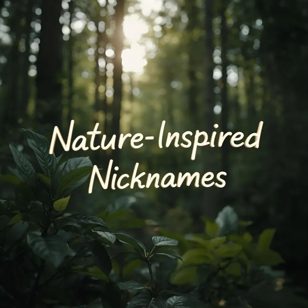 Nature-Inspired Nicknames