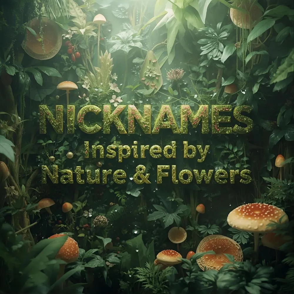 Nicknames Inspired By Nature & Flowers