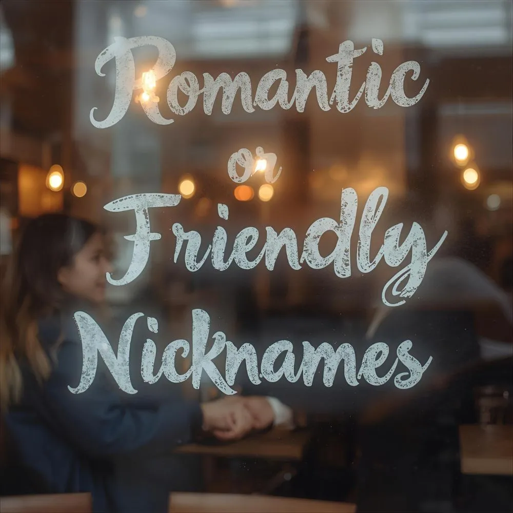 Romantic or Friendly Nicknames