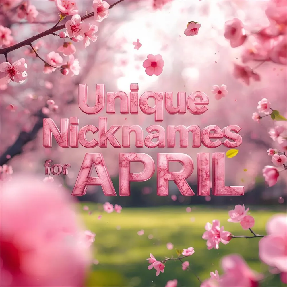 Unique Nicknames for April