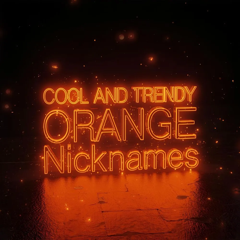 Cool And Trendy Orange Nicknames