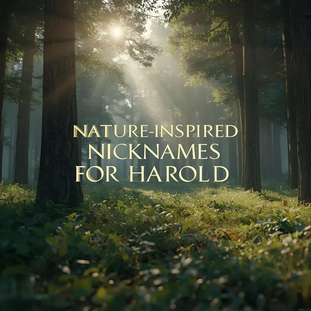 Nature-Inspired Nicknames For Harold