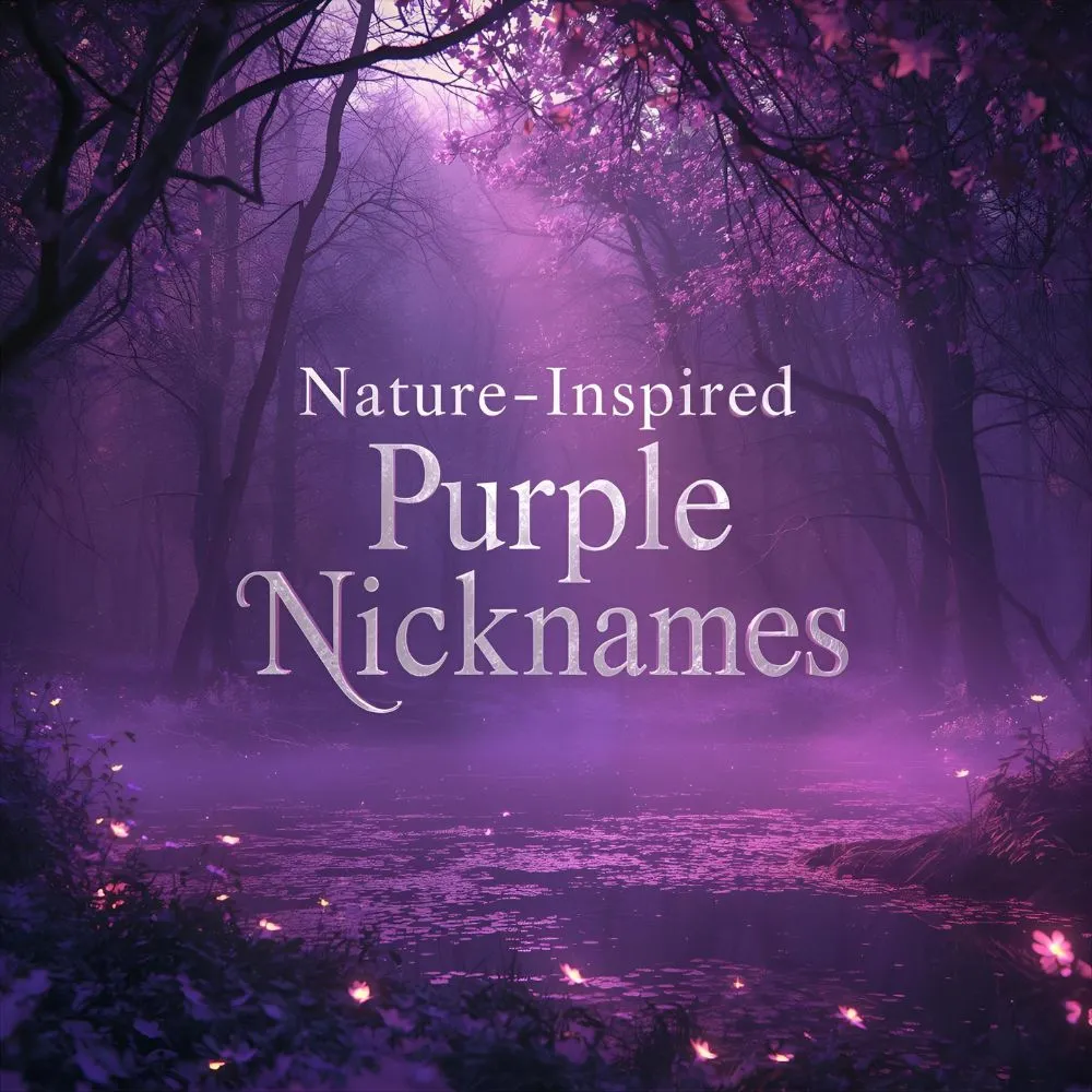 Nature-Inspired Purple Nicknames 