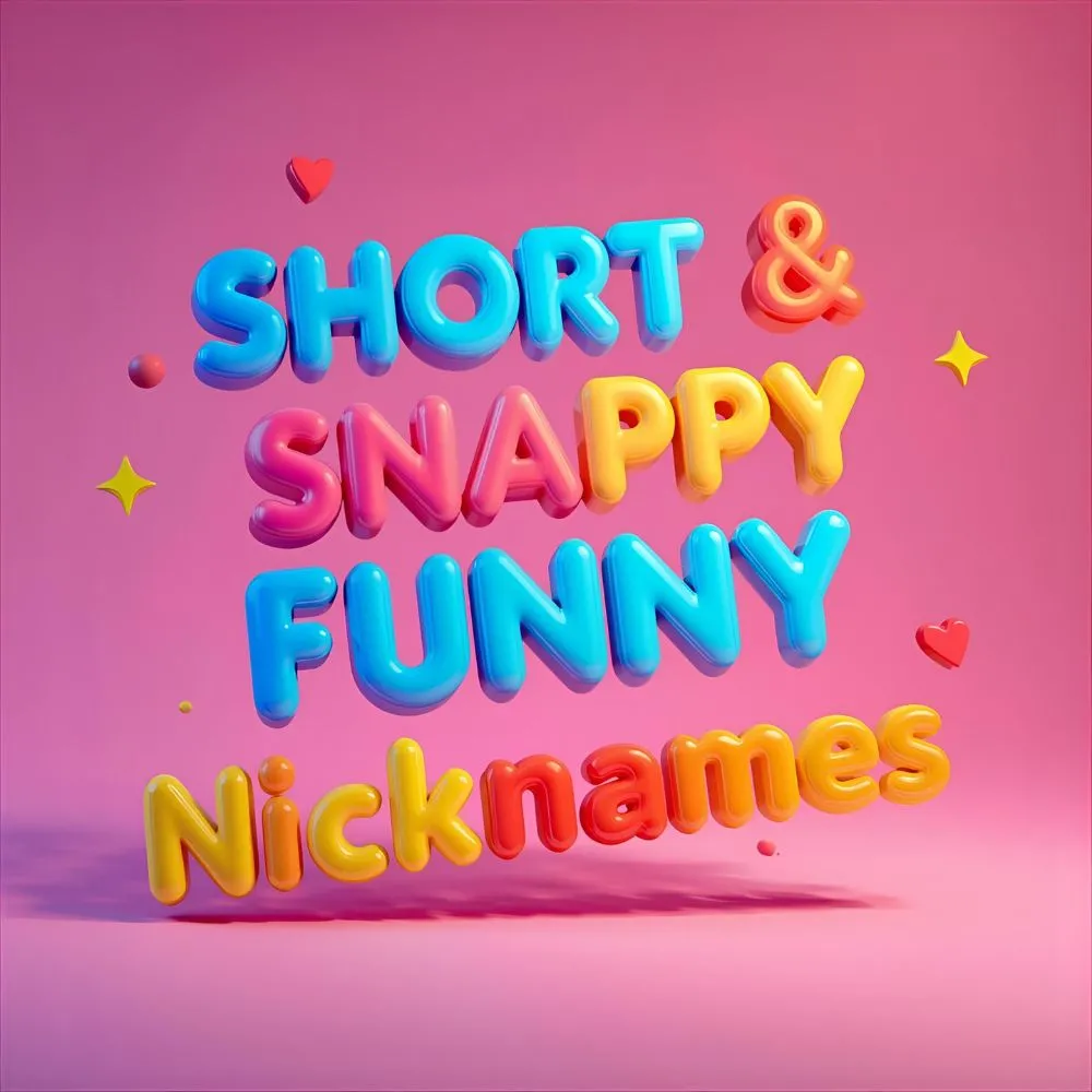 Short & Snappy Funny Nicknames 