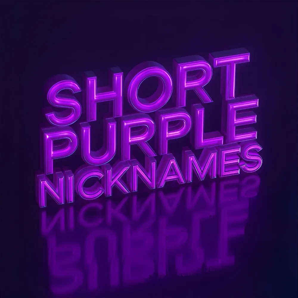 Short Purple Nicknames 