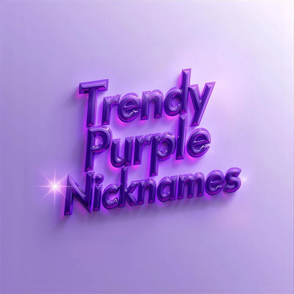 Trendy Purple Nicknames