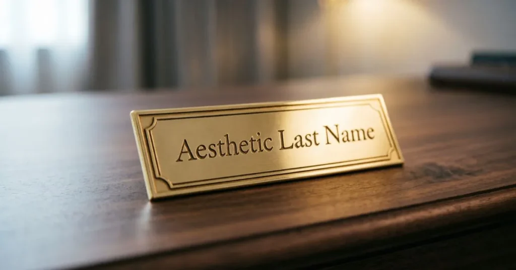 Aesthetic Last Name