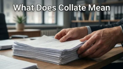 What Does Collate Mean