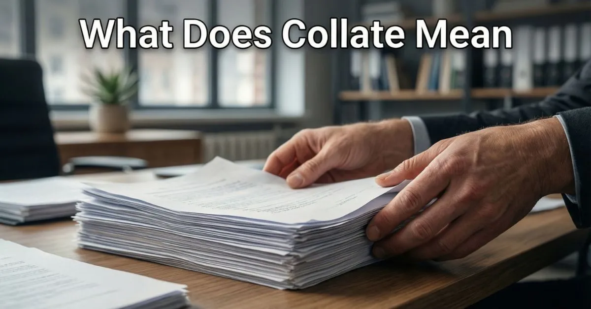 What Does Collate Mean