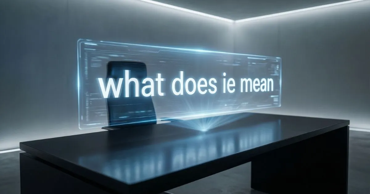 What Does IE Mean