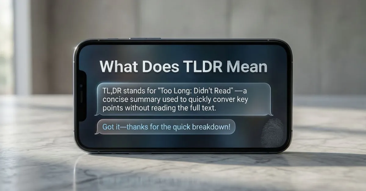 What Does TLDR Mean